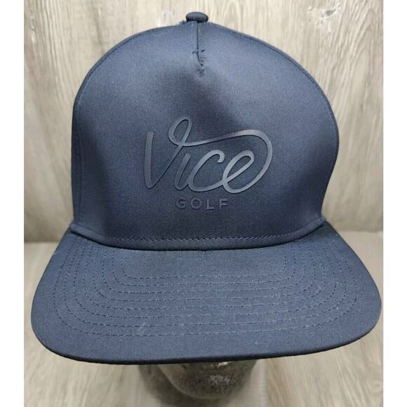 NWT Vice Golf Hat Men's Small Black Lightweight Mesh Cap German Design Fitted